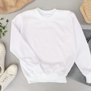 Long Sleeve Crew Tee — White