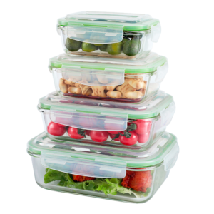 Borosilicate Glass Food Storage Containers with Locking Lids – Meal Prep Set