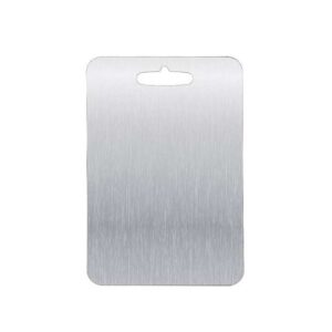 Double-Sided Stainless Steel Cutting Board – 316 Titanium-Coated Metal Chopping Board (34 x 23 cm)