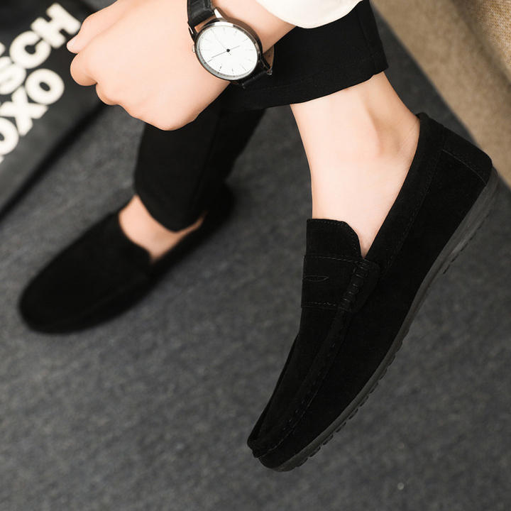 Men's Suede Penny Loafers – Slip-On Casual Driving Shoes - Image 5
