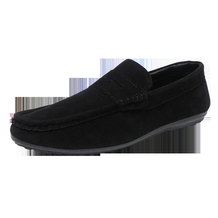 Men's Suede Penny Loafers – Slip-On Casual Driving Shoes